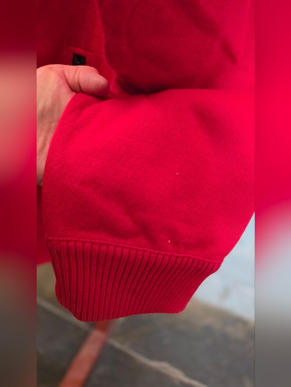 Beretta Men's Red Half-Zip Sweater Jacket - Casual Layering 3XL - Picture 6 of 8